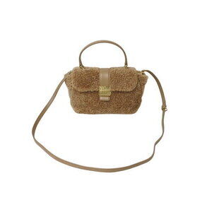 Miu Miu shearling handbag sheepskin mouton caramel brown